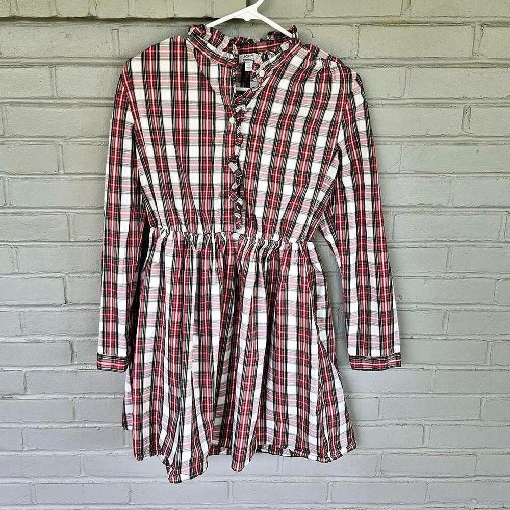 J. Crew cotton plaid dress